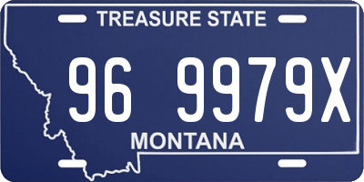 MT license plate 969979X