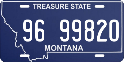 MT license plate 969982O
