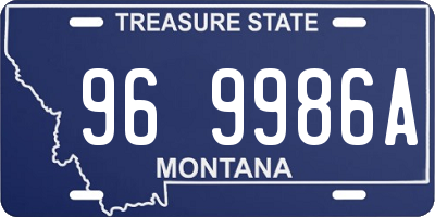 MT license plate 969986A