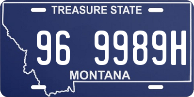 MT license plate 969989H