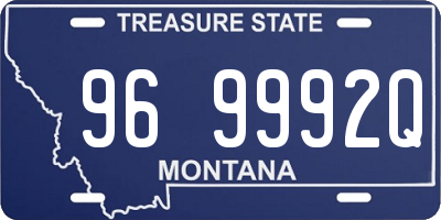 MT license plate 969992Q