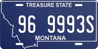 MT license plate 969993S