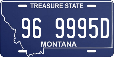 MT license plate 969995D
