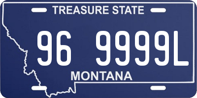 MT license plate 969999L