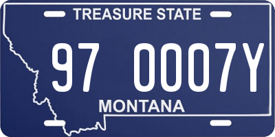 MT license plate 970007Y