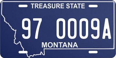MT license plate 970009A