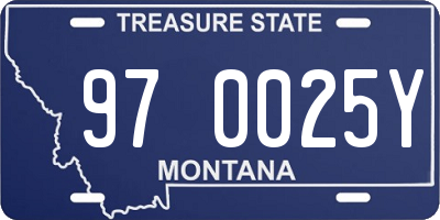 MT license plate 970025Y