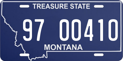 MT license plate 970041O