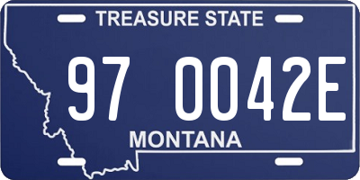 MT license plate 970042E