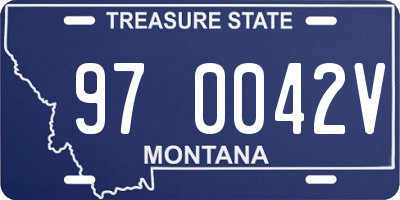 MT license plate 970042V