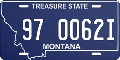 MT license plate 970062I