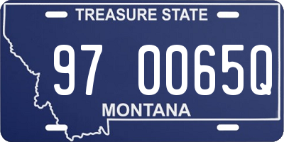 MT license plate 970065Q