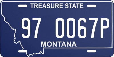 MT license plate 970067P