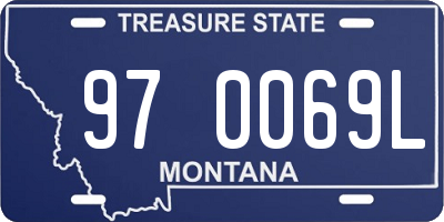 MT license plate 970069L