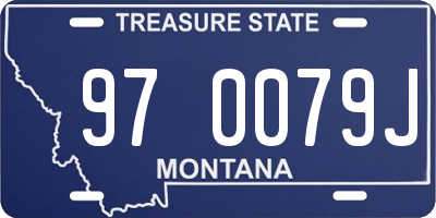 MT license plate 970079J