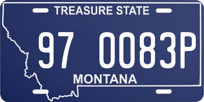 MT license plate 970083P