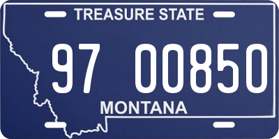 MT license plate 970085O