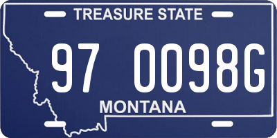 MT license plate 970098G