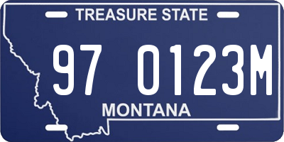 MT license plate 970123M