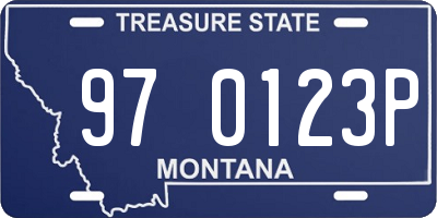 MT license plate 970123P