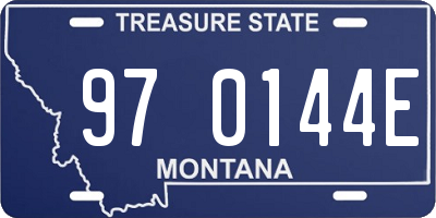 MT license plate 970144E