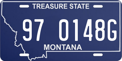 MT license plate 970148G