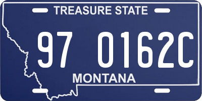 MT license plate 970162C