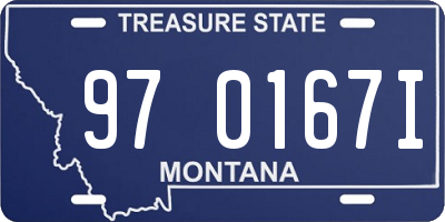 MT license plate 970167I