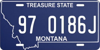 MT license plate 970186J