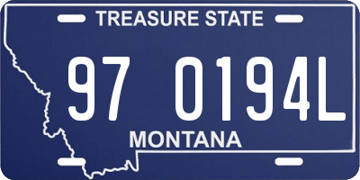 MT license plate 970194L