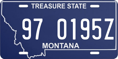 MT license plate 970195Z