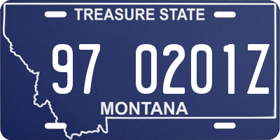 MT license plate 970201Z