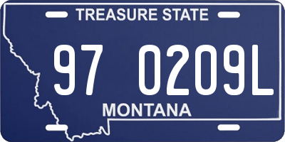 MT license plate 970209L