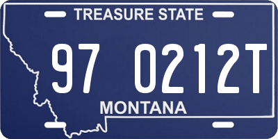 MT license plate 970212T