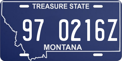 MT license plate 970216Z