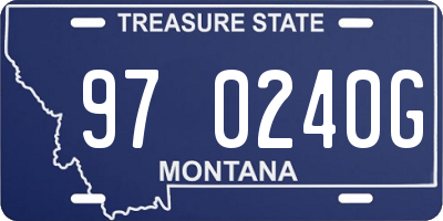 MT license plate 970240G