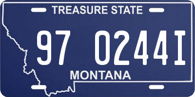 MT license plate 970244I