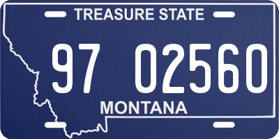 MT license plate 970256O