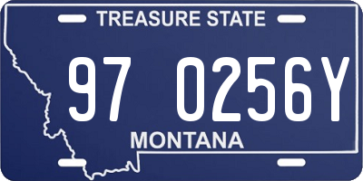 MT license plate 970256Y