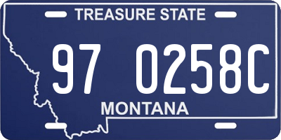 MT license plate 970258C