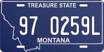 MT license plate 970259L