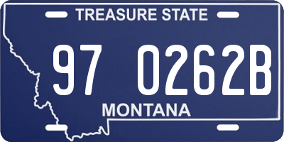 MT license plate 970262B