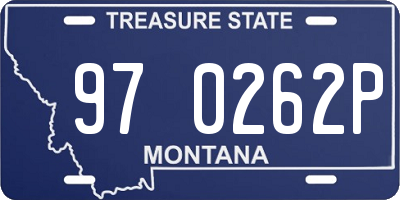 MT license plate 970262P
