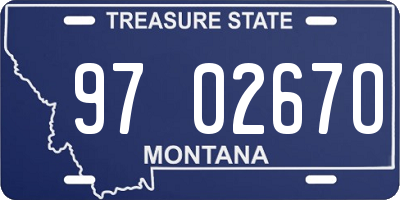 MT license plate 970267O