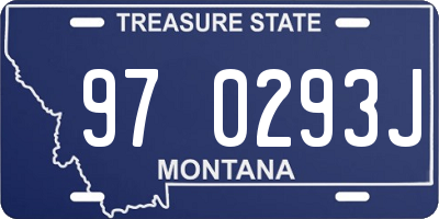 MT license plate 970293J