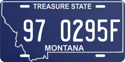 MT license plate 970295F