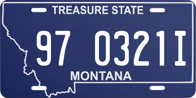 MT license plate 970321I