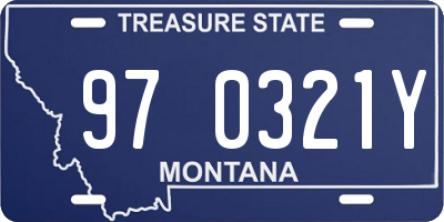 MT license plate 970321Y