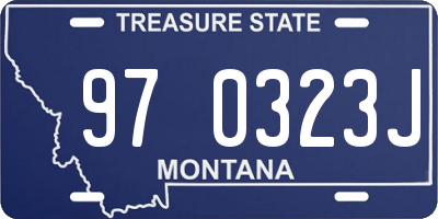 MT license plate 970323J