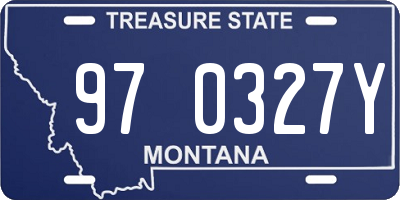 MT license plate 970327Y